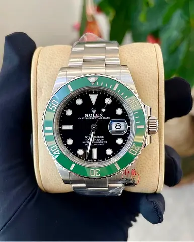Rolex Submariner Date 126610LV, widely known as the "Starbucks" or "Kermit" model, featuring a 41mm