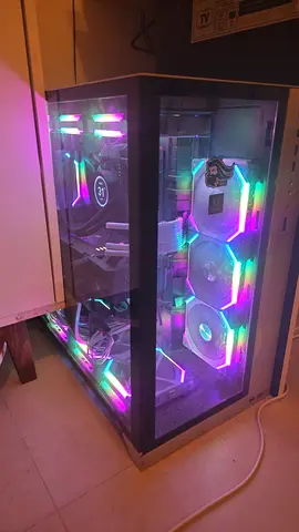 RGB Gaming Desktop PC with Glass Case and Liquid Cooling