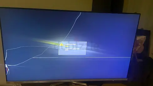 42-inch LED TV with cracked screen - for parts/repair