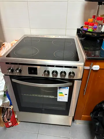 Used Stainless Steel Electric Cooker with Ceramic Hob and Oven