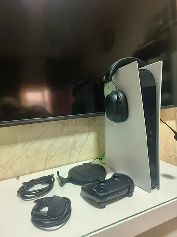 PlayStation 5 Console with Controller, Headset and Cables - Good Condition