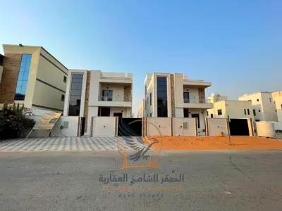 Brand New Villa for Rent in Al Bahia Ajman First Occupant 4 Master Bedrooms Rooftop Equipped Kitchen Central AC Spacious Area