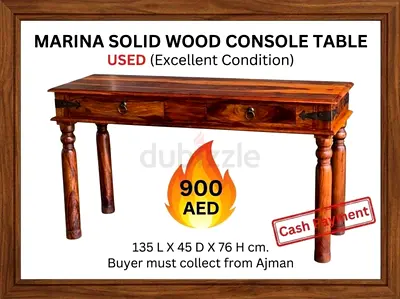 Marina solid wood console table