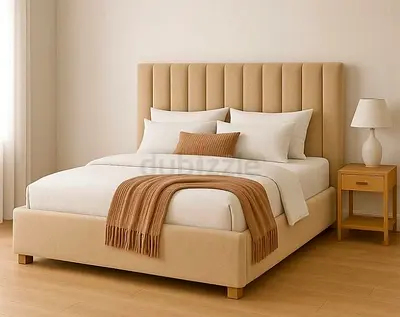 Premium Quality Brand New Cotton fabric king Bed Available