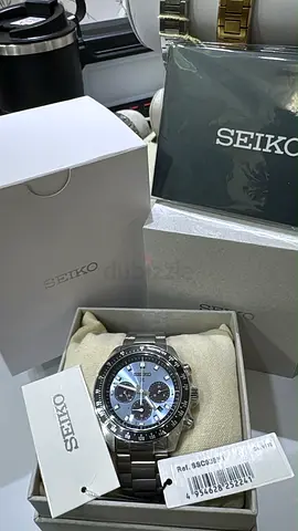 Seiko Chronograph Stainless Steel Men's Watch with Box and Tags