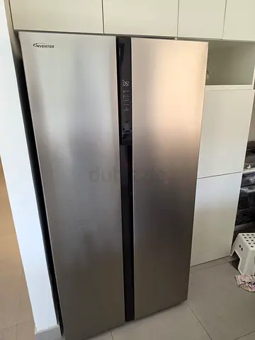 Stainless Steel Side-by-Side Inverter Refrigerator - Good Condition