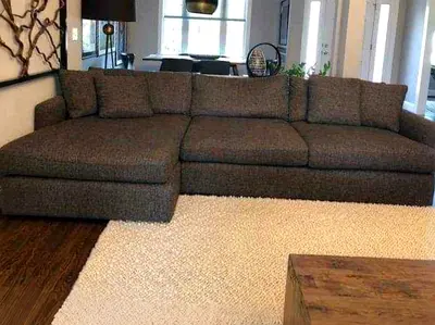 Great Condition ___ crate barrel lounge deep feather filled sofa