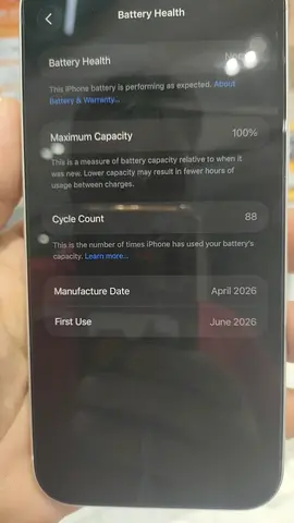 iPhone (like new) — 100% Battery Health,