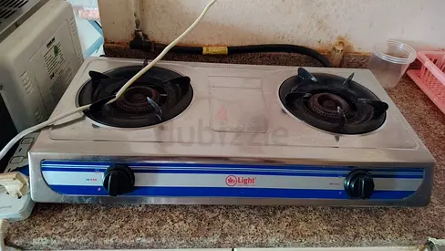 2-burner gas stove (Light) - used, working