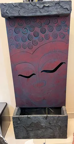 Standing decorative Buddha water fountain — indoor/outdoor accent piece