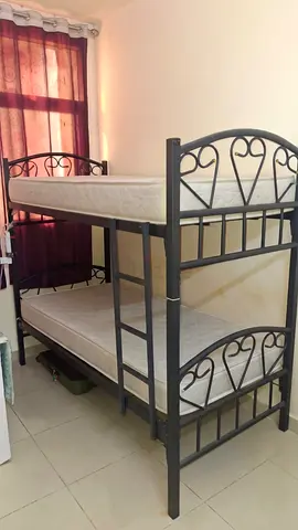 Metal Bunk Bed with Mattresses - Good Condition