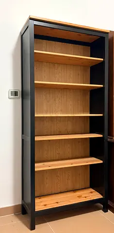 IKEA HEMNES Bookcase, black-brown/light brown, 90x197