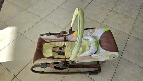 Lightweight Baby Rocker/Bouncer with Toy Bar - Gently Used