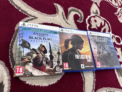 ألعاب PS5 نظيفة جدًا 🔥 استخدام مرة واحدة فقط! تستحق الشراء assassin creed نسخه الاطلاق مع العاب اخر