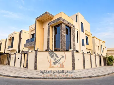 Luxury brand-new corner villa in Al Yasmeen Ajman 6 bedrooms majlis maid's room on two streets