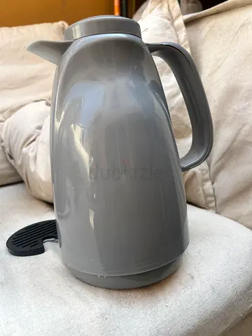 Rotpont glass thermos, 1 liter, plastic outer shell - gray