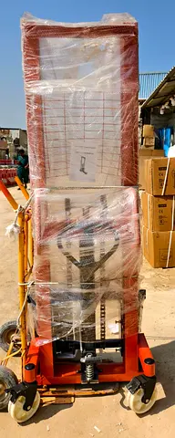 Manual Hydraulic Stack/Drum Pallet Stacker Trolley — 2 Ton, Good Condition 1.6M Height and Weight 2