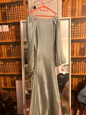 light green long evening dress, size unknown — gently used