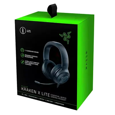 Razer Kraken X Lite Essential Wired Gaming Headset