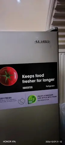 Samsung double door jumbo 460 ltr refrigerator (used) — inverter, keeps food fresher