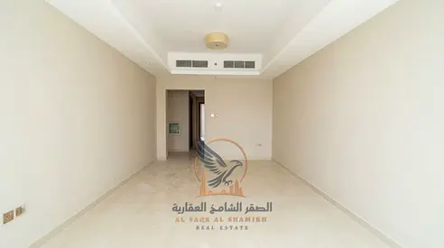 For annual rent in Ajman One-bedroom apartment with a living room and clock tower view in Gulf Towers Features include two bathrooms a balcony