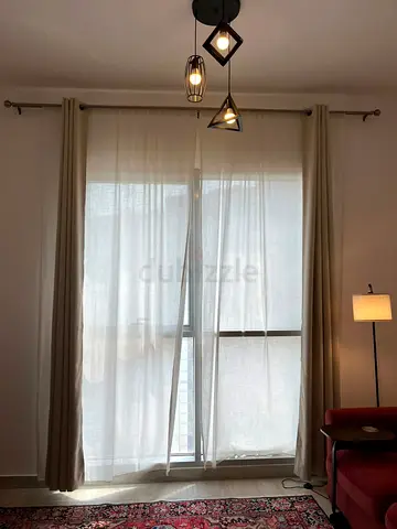 Curtains x 2 (rail and double curtains included)