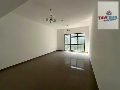 1 bedroom + living room, 2 bathrooms, balcony, and parking inside the tower. Located in Al Bustan, on Al Mina Street—first-time occupancy.
