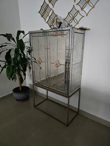Mirrored Console Table / Sideboard with Metal Frame
