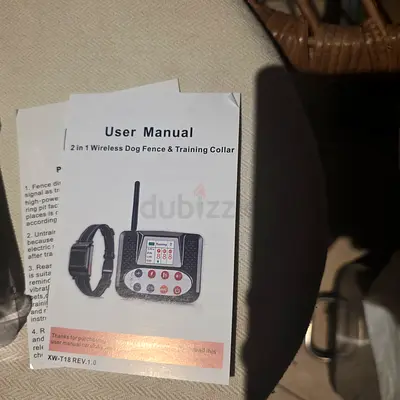 2-in-1 Wireless Dog Fence & Training Collar (with Manual). New. Unused. AED 95 Only!