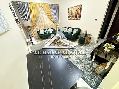 Available for monthly rent: a 1-bedroom apartment with a living room in Al Taawun. Internet included only.