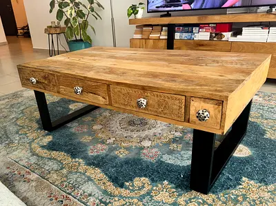 100% Mango Wood Coffee Table