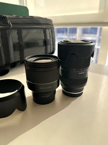 Sony lenses tamron 28-75 g2 f2.8 & samyang 50mm f1.4 ii
