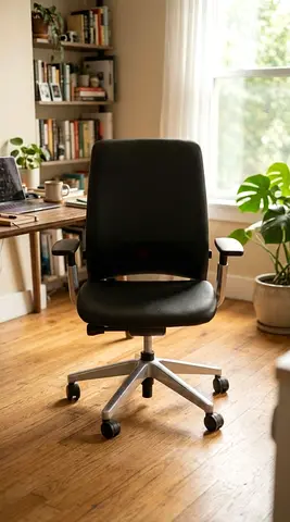 Steel case office chair in black for sale