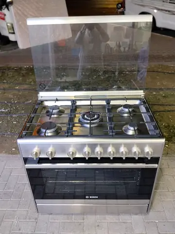 Bosch 5-Burner Gas Cooker with Oven - Stainless Steel