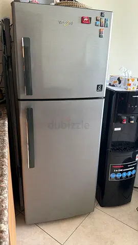 Whirlpool Top Freezer Refrigerator - Silver, Good Working Condition