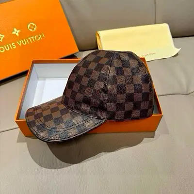 LV leather cap
