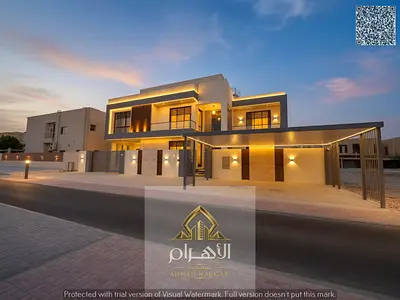 فيلا فاخرة للبيع بالمويهات 1 - عجمان | بمصعد + حديقة + شلال + مظلة خارجية بـ7 غرف ماسترG+2| بمساحة 7000 قدم | تملك الحر شامل الكهرباء والمياة