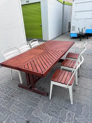 Stylish Wooden Dining Table with Matching Chairs Set