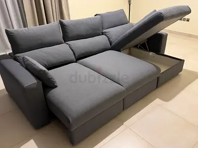 Ikea eskilstuna L shape sofa bed under storage