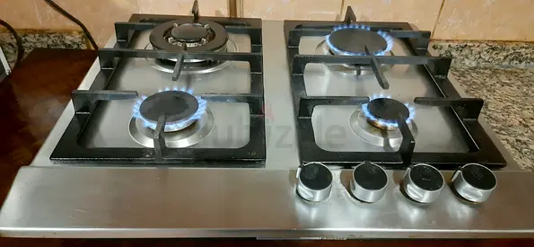 Built-in 4-Burner Gas Hob in Stainless Steel