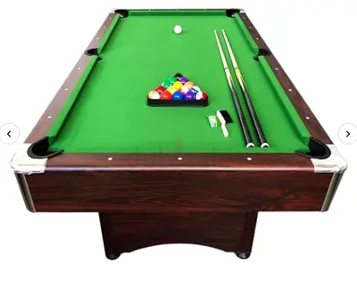 9 Ft Billiard Table, Pool Table Green with Ball Collection System - Brand New