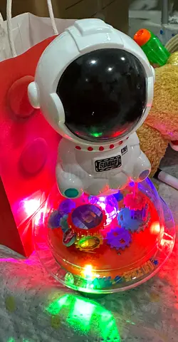 Musical baby Set of 2 Kids Toys — Elephant Drum Toy + Astronaut Gears Spinner (Pre-owned)