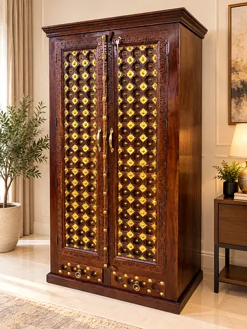 Marina Home Solid Wood Antique Wardrobe