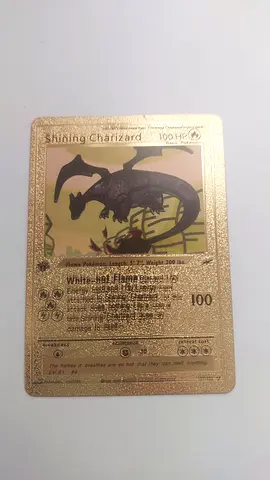 Gold Foil Shining Charizard Collectible Card (Decorative) - Single Card