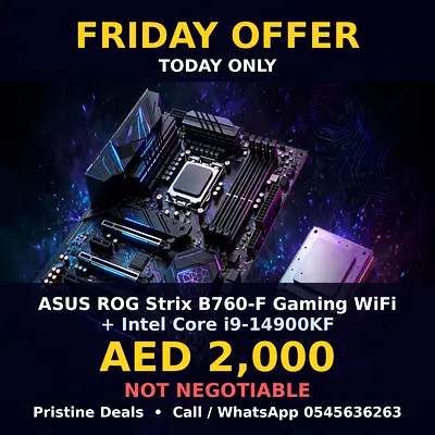 ASUS ROG Strix B760-F Gaming WiFi motherboard + Intel Core i9-14900KF processor