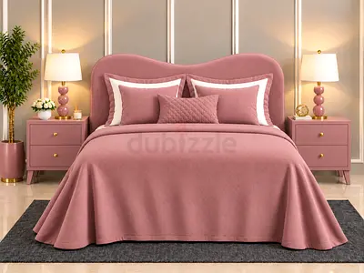 New Pink upholstered queen bed with modern design storage bed luxurious queen size bed