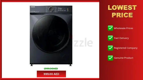 Toshiba Washing Machine 9kg Front Load Washer Inverter - 1 Year warranty