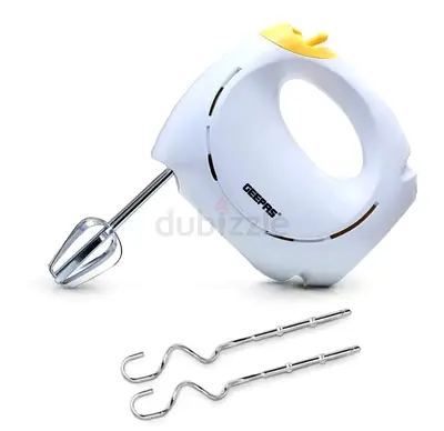 Geepas Hand Mixer with Dough Hooks - Used, Good Condition