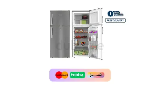 Nikai 320L Double Door Top Mount Refrigerator NRF320DN5S1 - Silver
