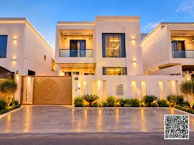 Modern villa for rent—first-time occupancy. Features a ground floor, first floor, and a rooftop; ideally located on a main road.